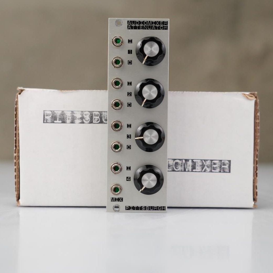 Pittsburgh Modular Audiomixer / Attenuator Eurorack w/ Tiptop Stackcables #58595