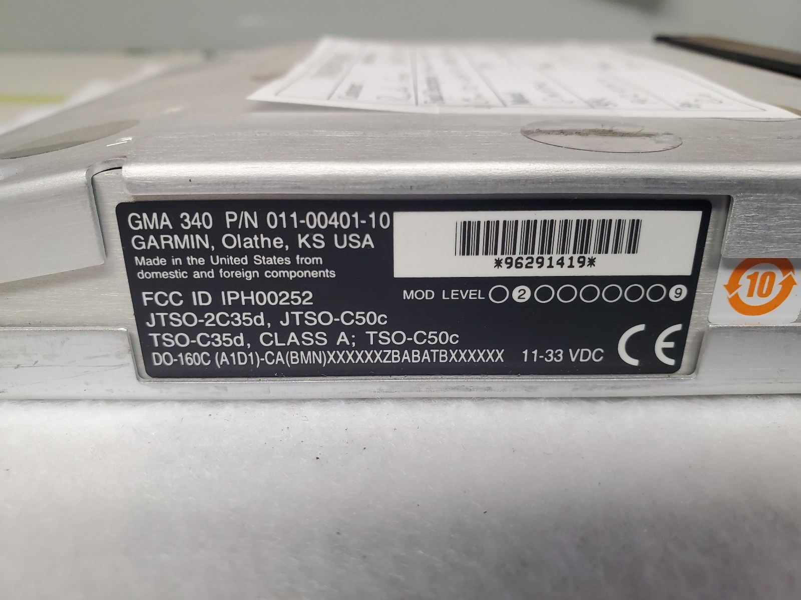 Garmin GMA 340 Audio Panel 011-00401-10