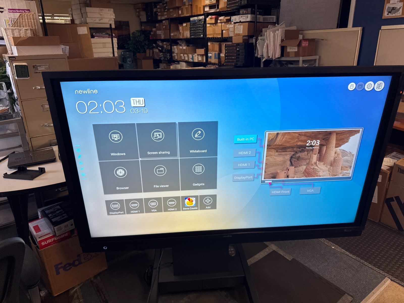 Newline TT-6518RS 65" 4K Touch Screen Display Interactive RS+ Series