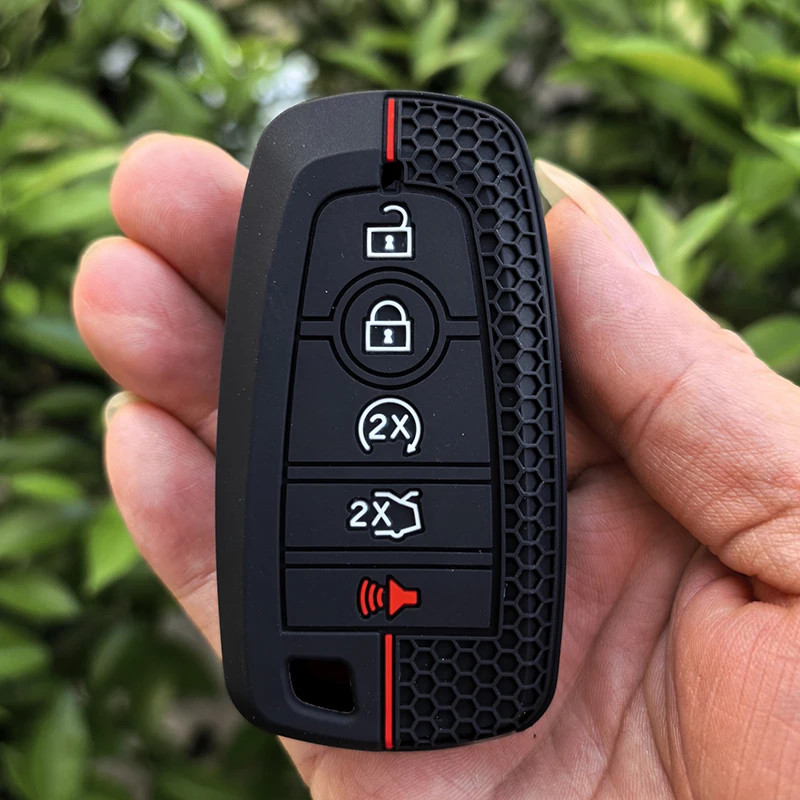 5 Button Silicone Key Fob Cover Explorer F150 Mustang Escape Fusion