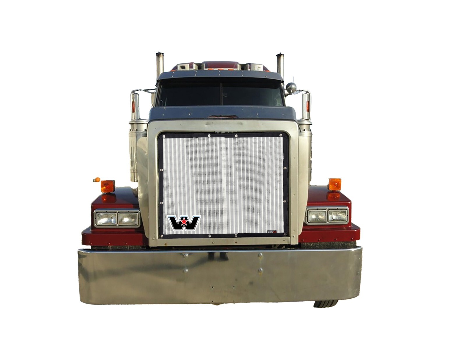Western Star 4800/4900/EX/FX/SX/5800SS Premium WHITE logo Mesh Bug Screen