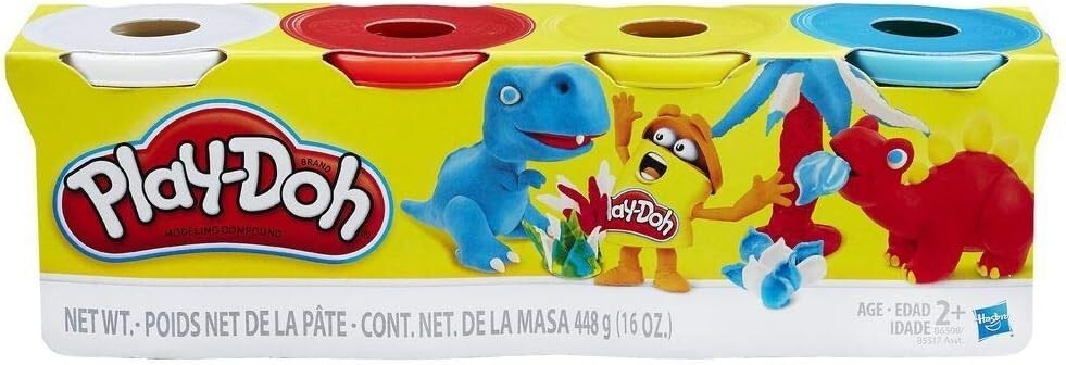 Play-Doh 4-Pack of Classic Colors – 4 oz Cans – Assorted Colors