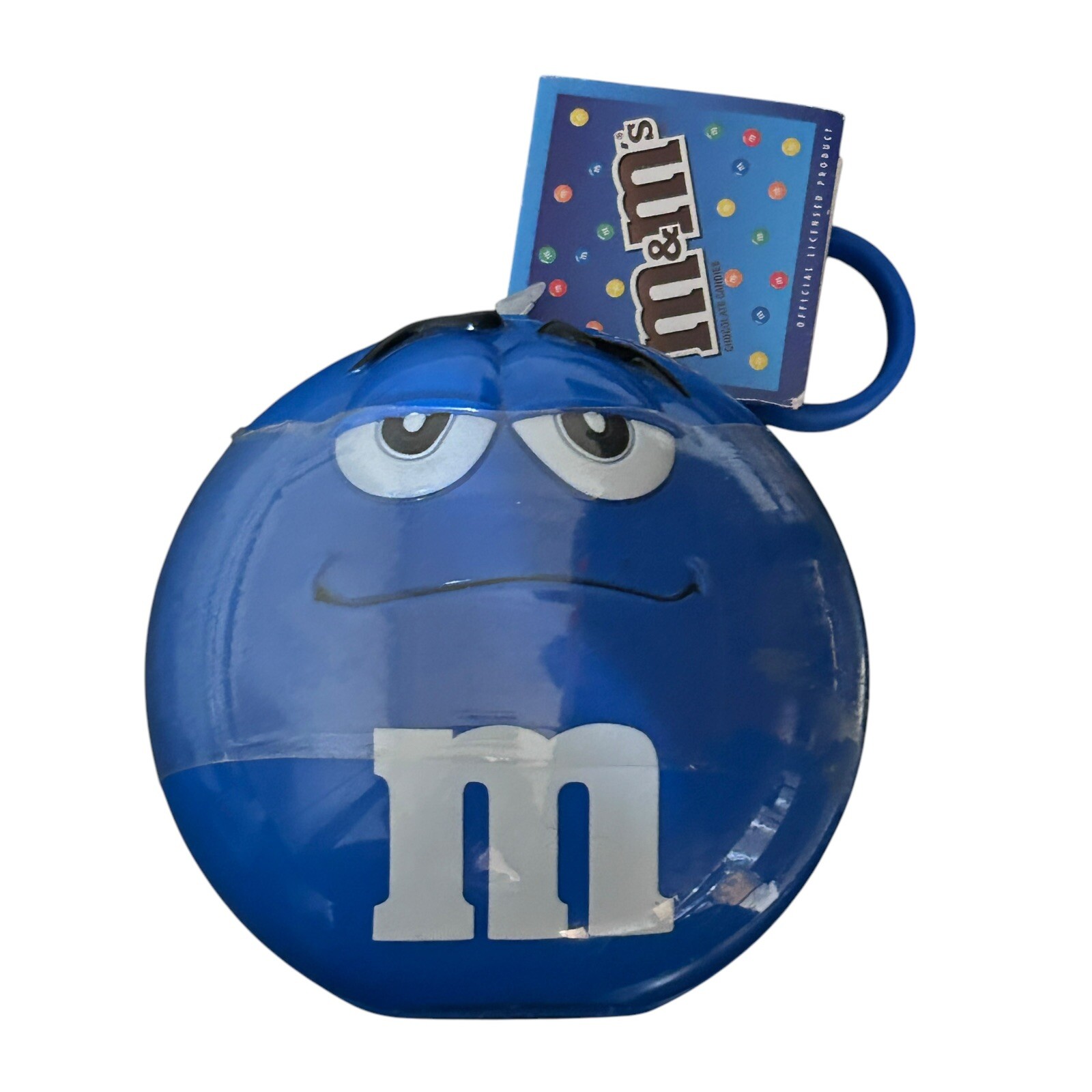 VTG M&M's Key Chain Blue Candy Holder 3.5” Collectible 2003 Stocking Stuffer Y2K