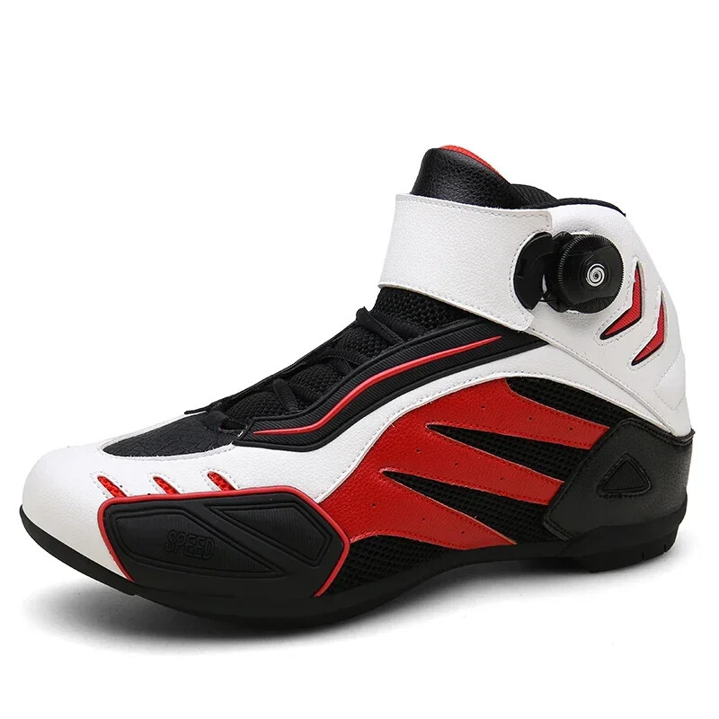 Men Motorcycle Walking Flat Boots Outdoor Racing Off-Road Motorbike Riding Boots