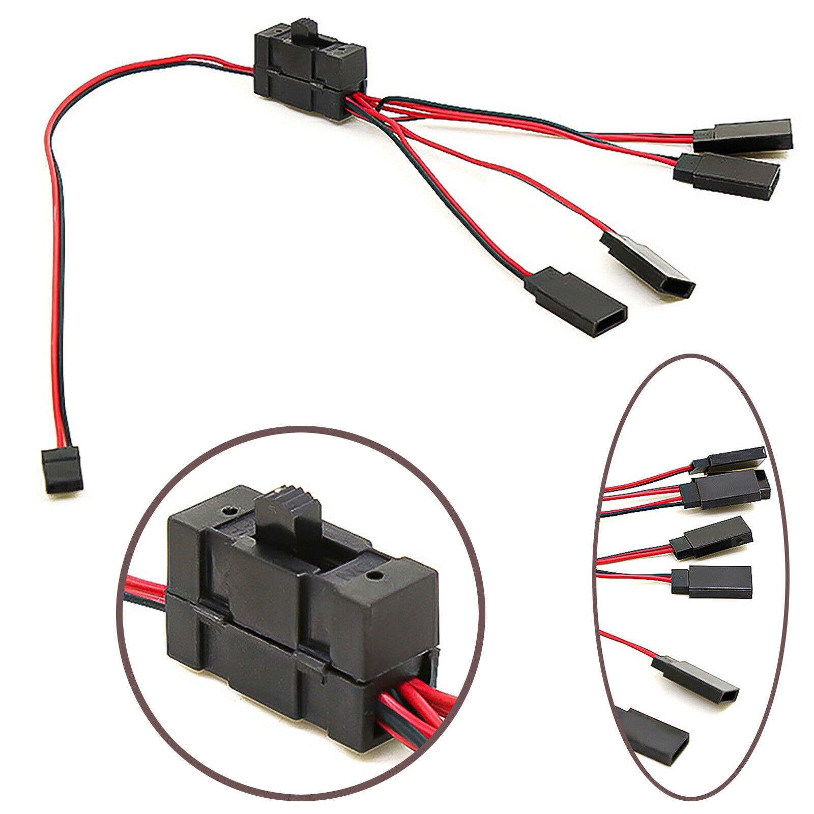1/10 4Way Split Cable On/Off Controller Switch Y Wire For TRX-4 SCX10 RC Crawler