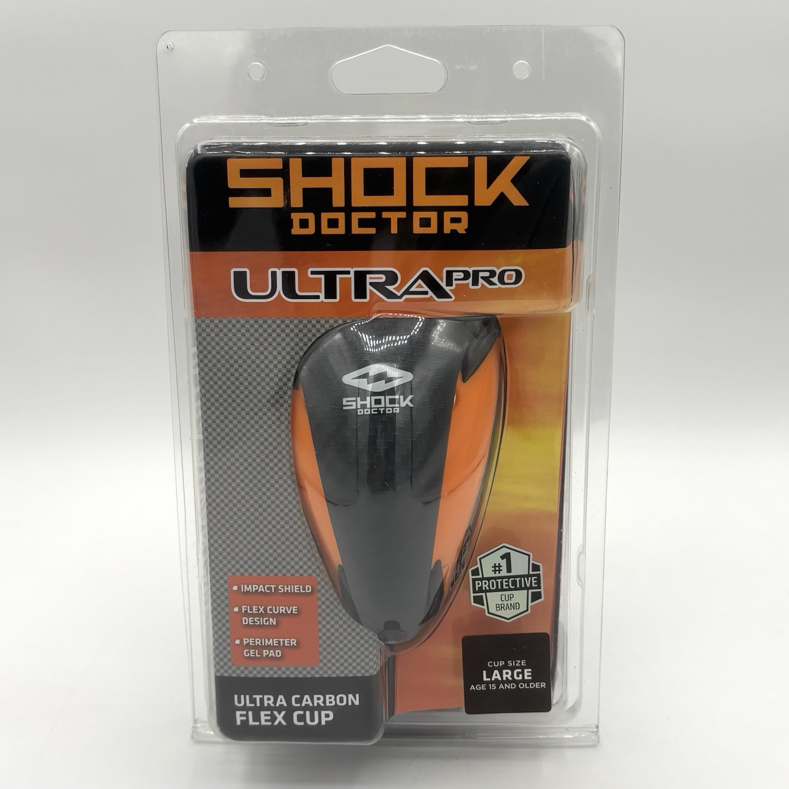 Men's Athletic Cup Shock Doctor Ultra Pro Carbon Flex Impact Size Large Age 15+