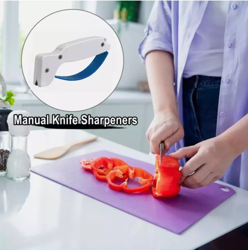 Handheld Knife Sharpener Safe Finger Guard | Kitchen Outdoor Garden Tool