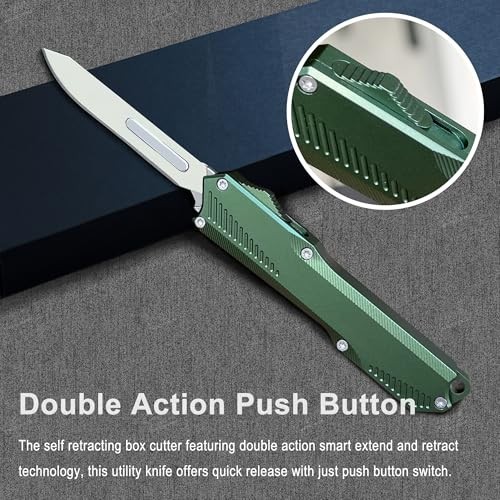 Self-Retracting Utility Knife - EDC Folding Scalpel, 5PCS Auto Retractable Blade