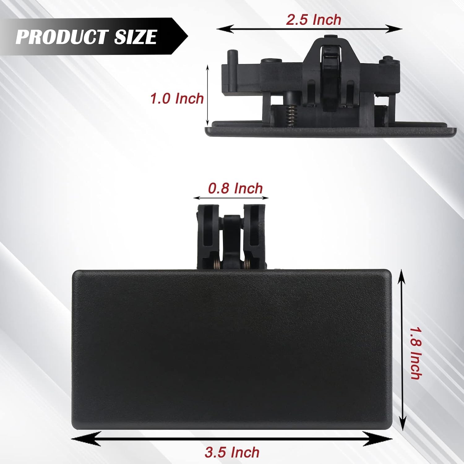 Front Passenger Side Glove Box Latch Compartment Door Handle Comp Color: Black
