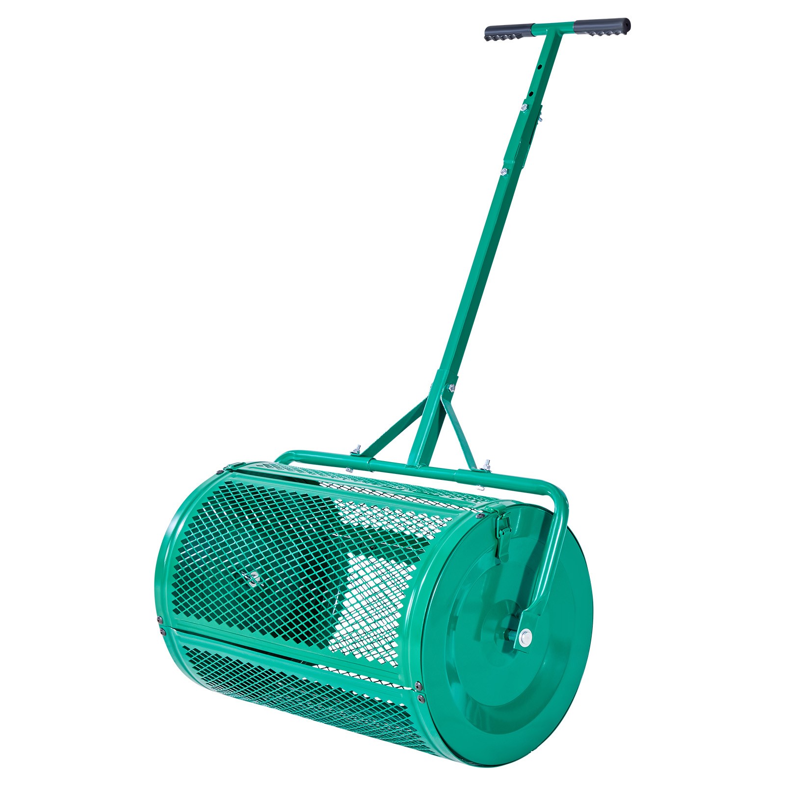 Uimoso 24-Inch Compost and Peat Moss Spreader with Push/Tow Handle for Lawn Care