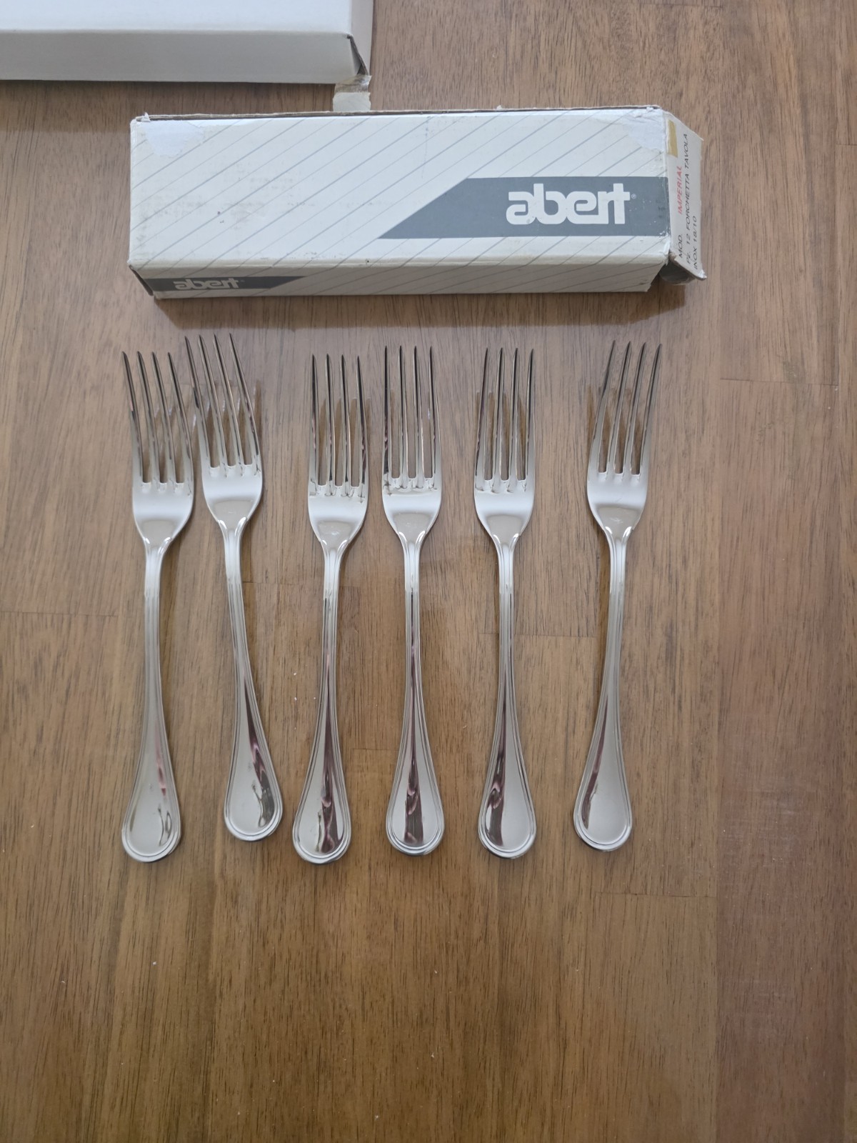 Abert Stainless Steel Silver Fork Set of 6 Dishwasher Safe