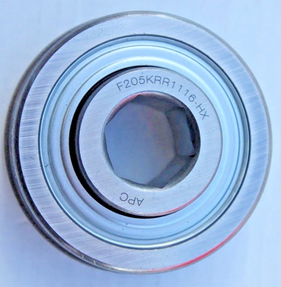 Premium New F205KRR1116-HX  Conveyor AG Bearing 11/16" HEX Bore One Side Flanged