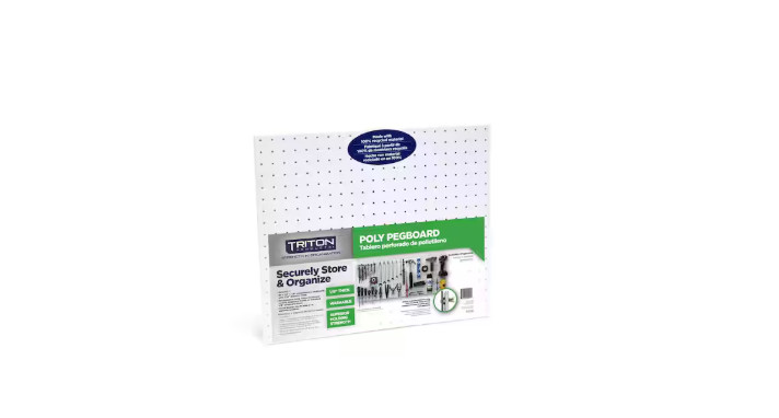 Duraboard 22 In. W X 18 In. H 3/16 In. Hole White Polypropylene Pegboards