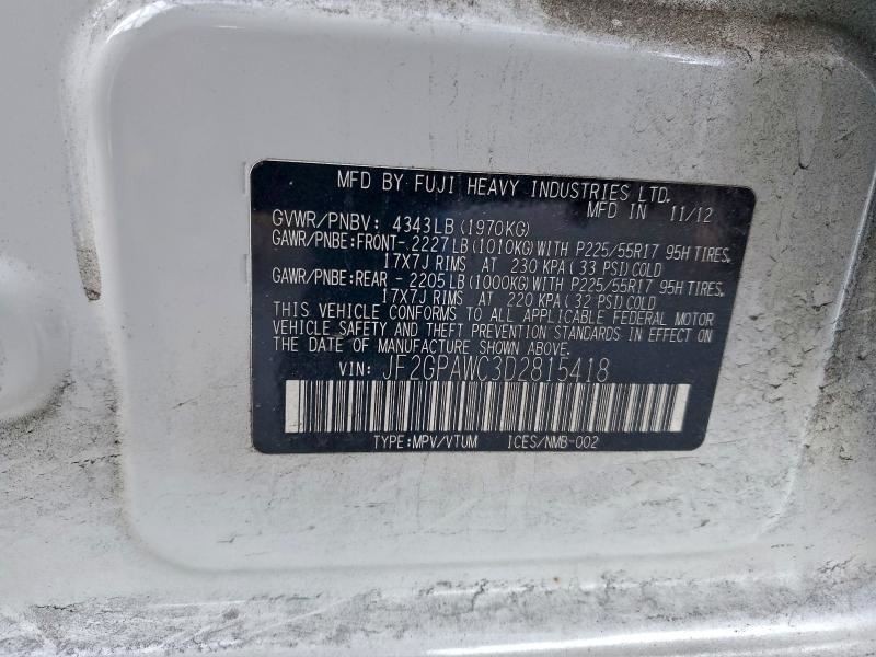 XV CROSST 2013 Transmission Shift 1413231