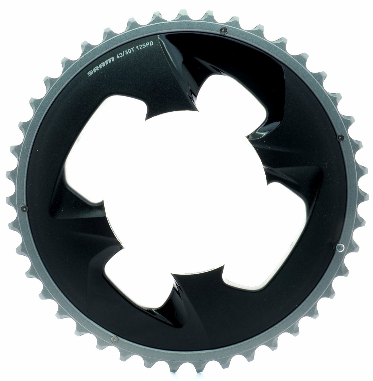 SRAM Force AXS 43T Chainring Use With 30T Chainring & BCD 94mm Spider Polar Grey