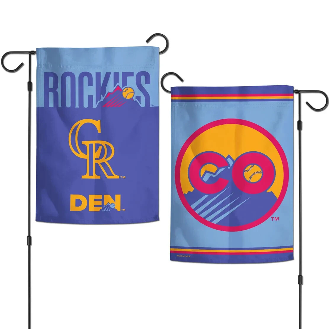 COLORADO ROCKIES CITY CONNECT 12"X18" 2-SIDED GARDEN FLAG NEW WINCRAFT 🪨