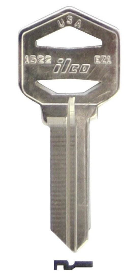 Kaba Ilco EZ1 EZ1-KW1 Kwikset Import Nickel Plated House Key Blanks