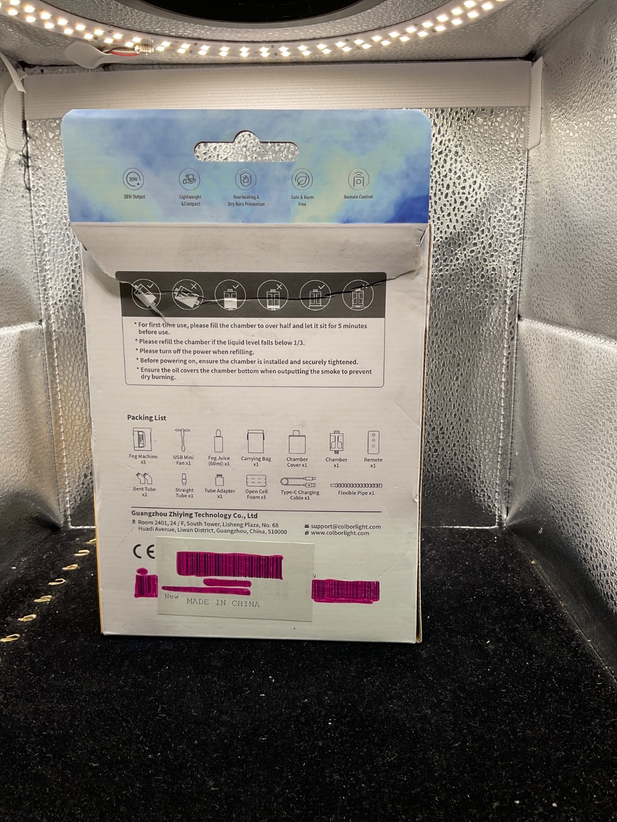 ¥COLBOR CF3 Portable Fog Machine (missing pieces) New in open box