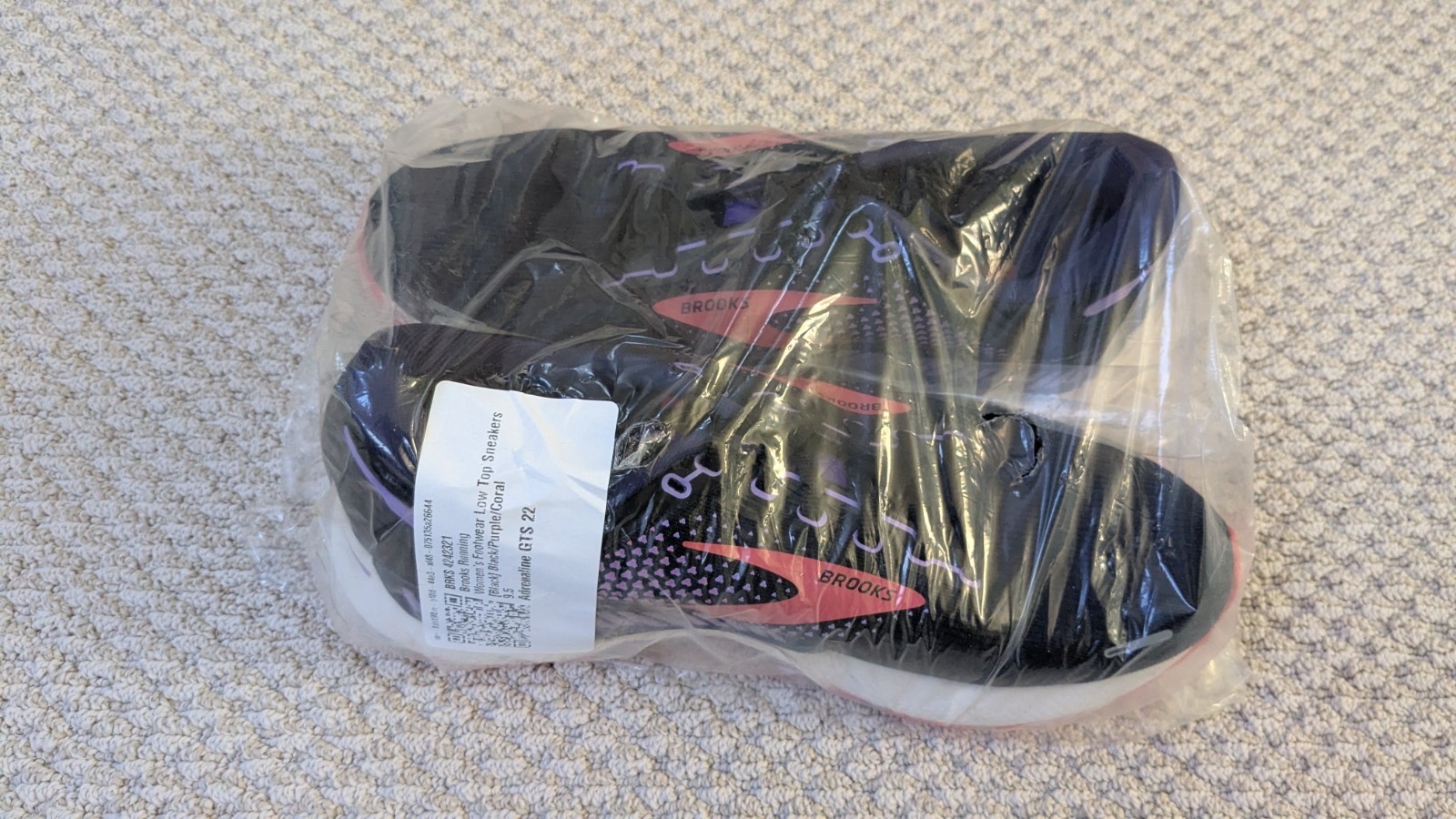 Brooks Adrenaline GTS 22 Running Shoes Black/Purple/Coral US Women 9.5 B