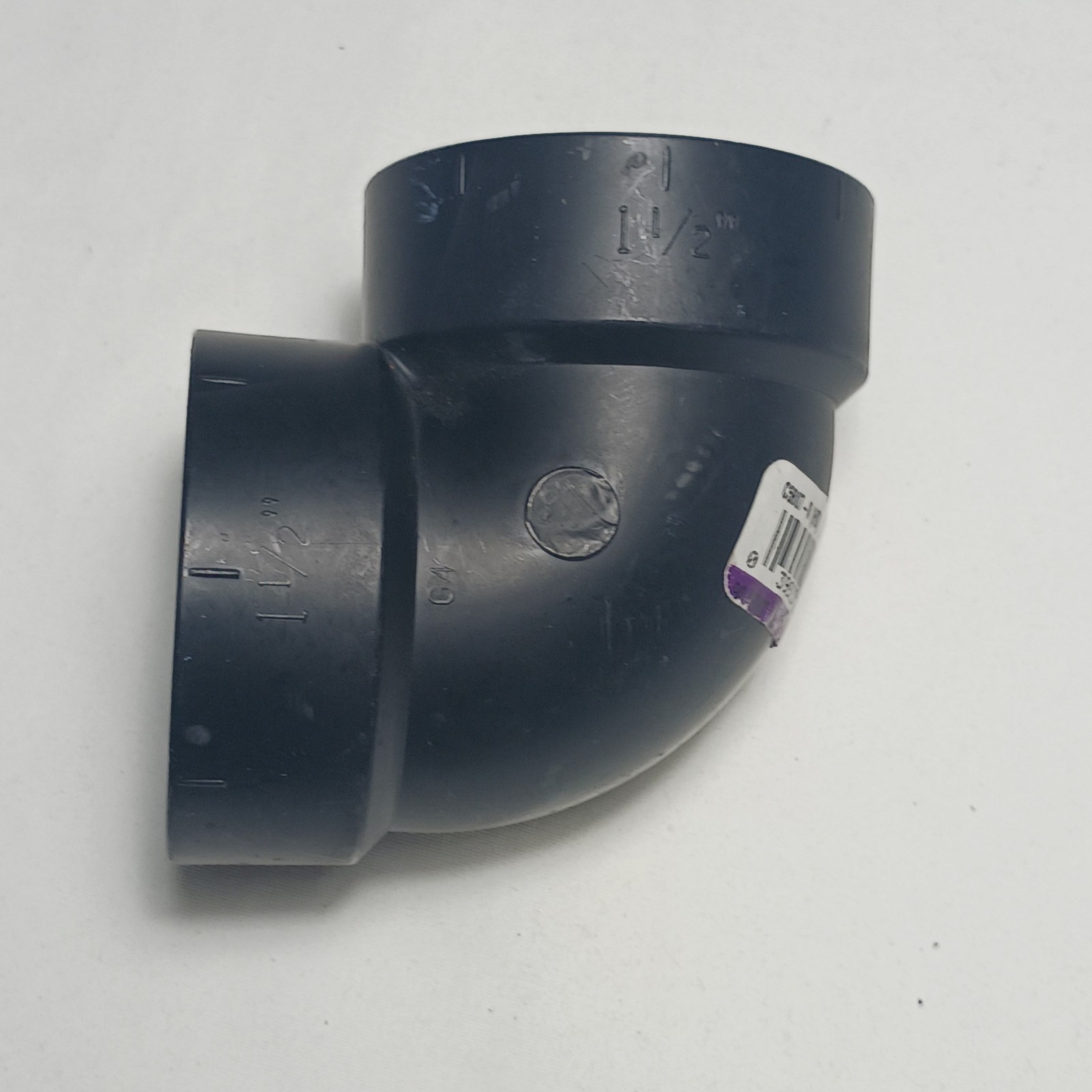 Nibco C5807-V  ABS DWV1 1/2" 90 degree Closet Elbow  Hub x Hub Black  #0199