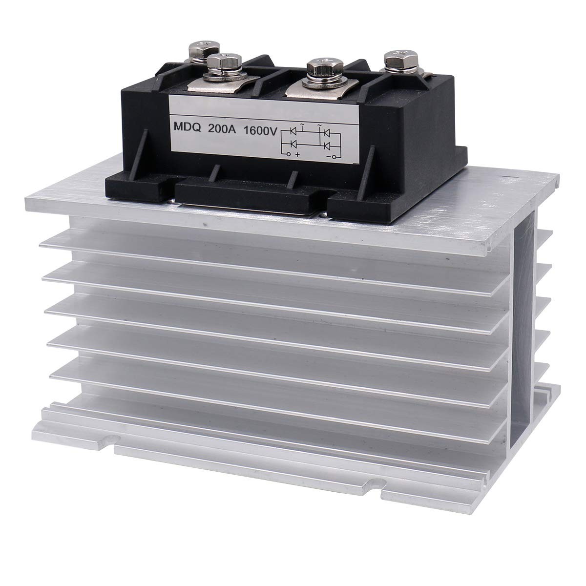 Single Phase Diode Bridge Rectifier MDQ-200A, 200A 1600V, 4 Terminal Full Wav...