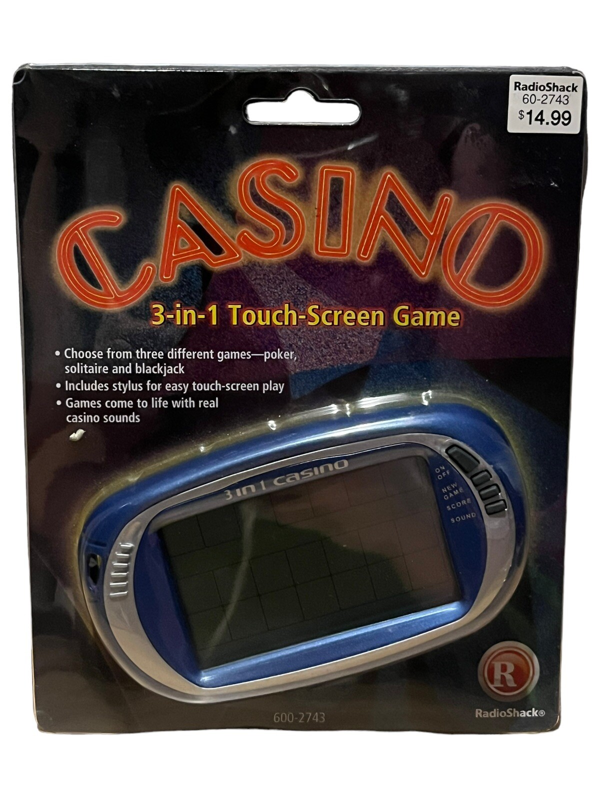 Vintage CASINO 3-in-1 Touch -Screen Game Radio Shock 600-2743 New