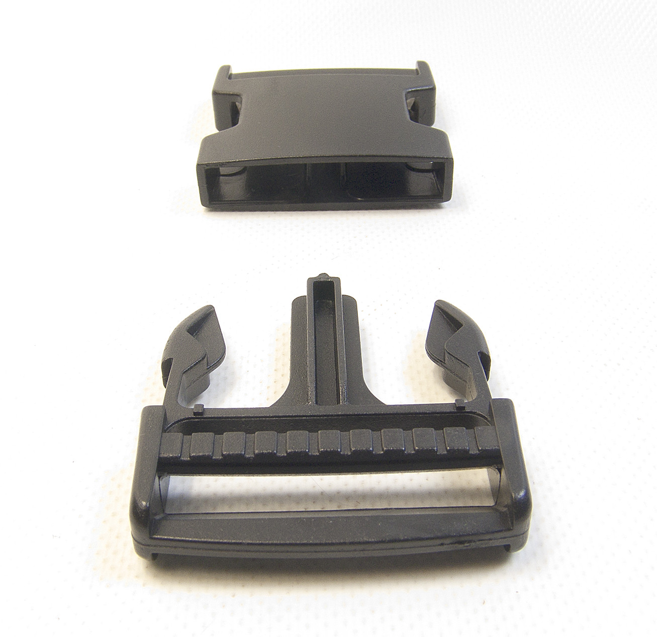 Quick Release Buckle, 2" Inch, w/ Webbing Slide, Acetal Plastic 2 Pc. Set
