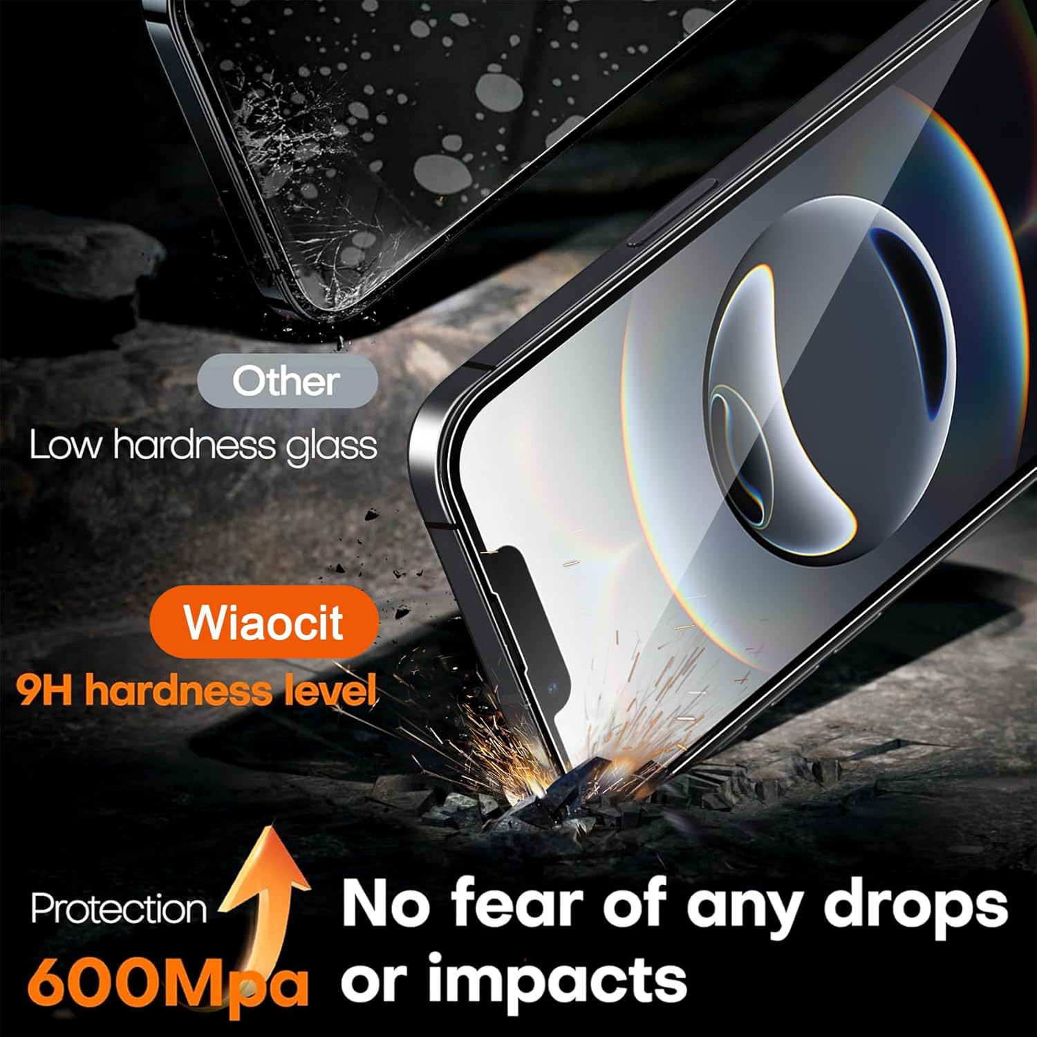 3 Pack Tempered Glass Screen Protector for Iphone 16E/Iphone 17E with 3 Pack ...