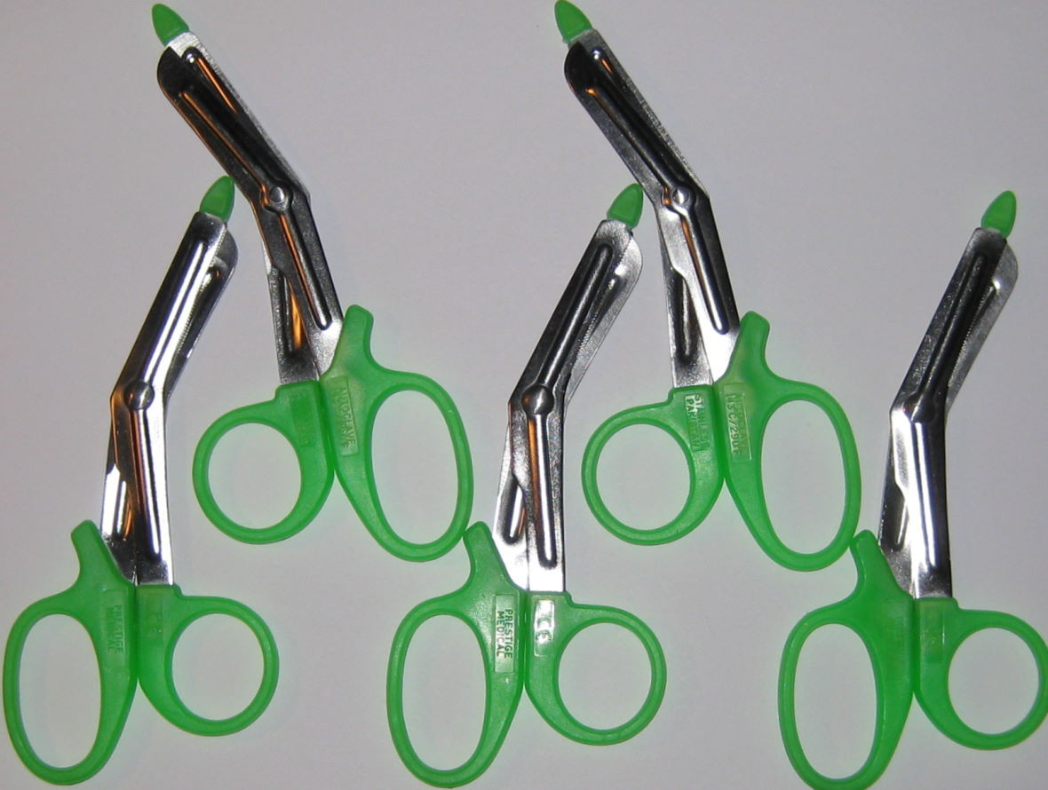 5 X Prestige Medical Quality 6" Scissors - Stainless Steel Blades - Cut bandages