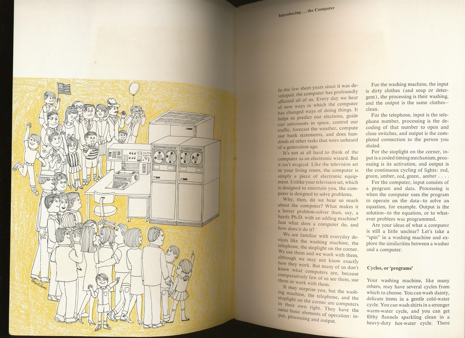 1972 IBM BOOKLET "Introducing ...the Computer" 11 page illustrated Pamphlet