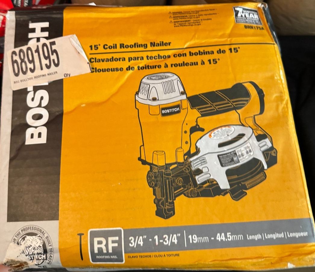 Bostitch 1-3/4-in 15 -Degree Pneumatic Coil Roofing Nailer