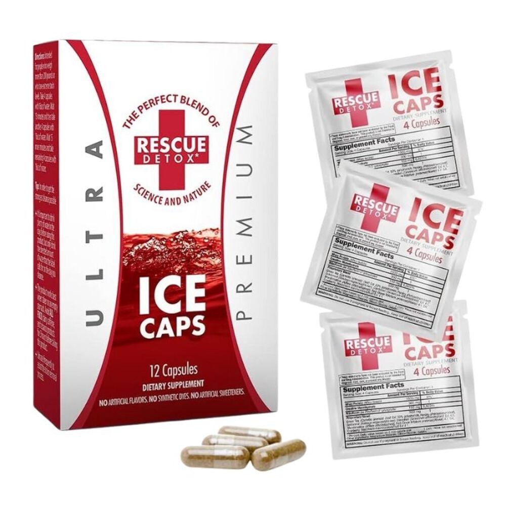 Rescue Detox ICE Capsules, Ultra Premium 12 Capsules