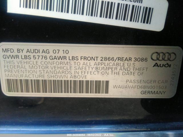 A8 AUDI 2011 Chassis ECM 141304
