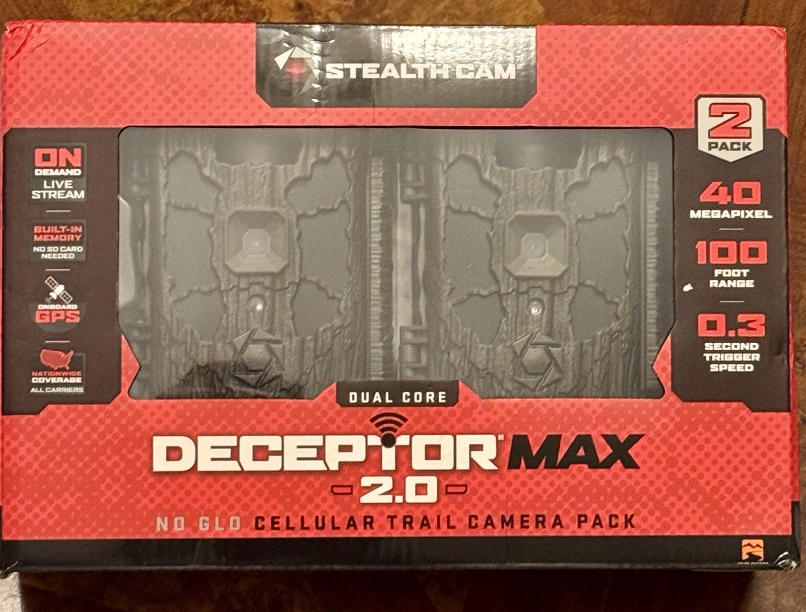 Stealth Cam Deceptor Max 2.0 - Dual Core Cellular Camera - 40 MP - 2 Pack - NIB!
