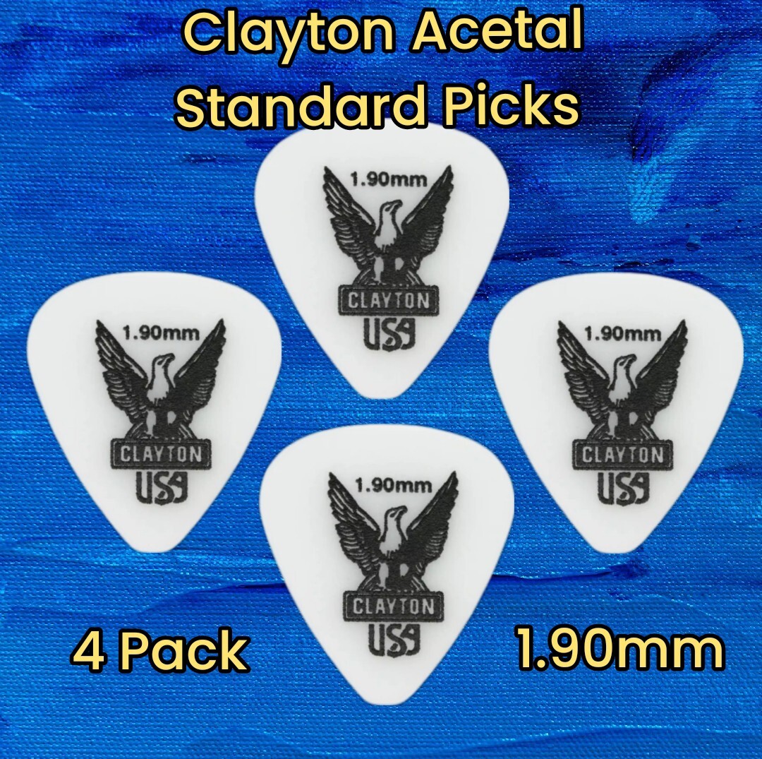 Clayton Acetal Standard Guitar Picks 1.90mm 4 Picks