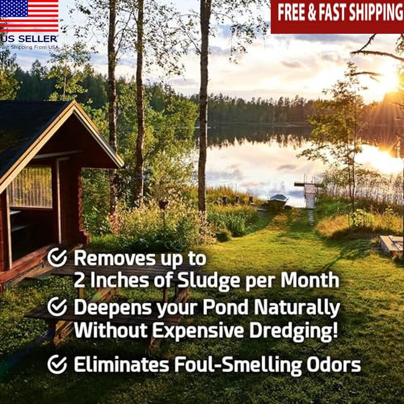 Natural Pond Sludge Remover 5lb Bacteria Enzyme Treatment Safe Aquatic Life New