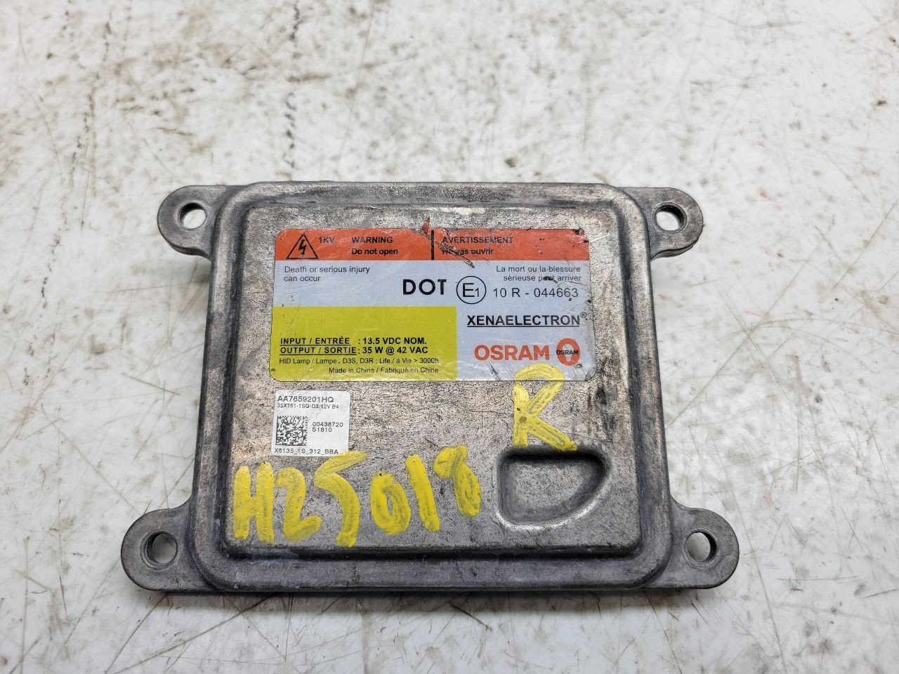 2017 2018 2019 HYUNDAI IONIQ FRONT HEADLIGHT BALLAST COMPUTER 92190-F5000