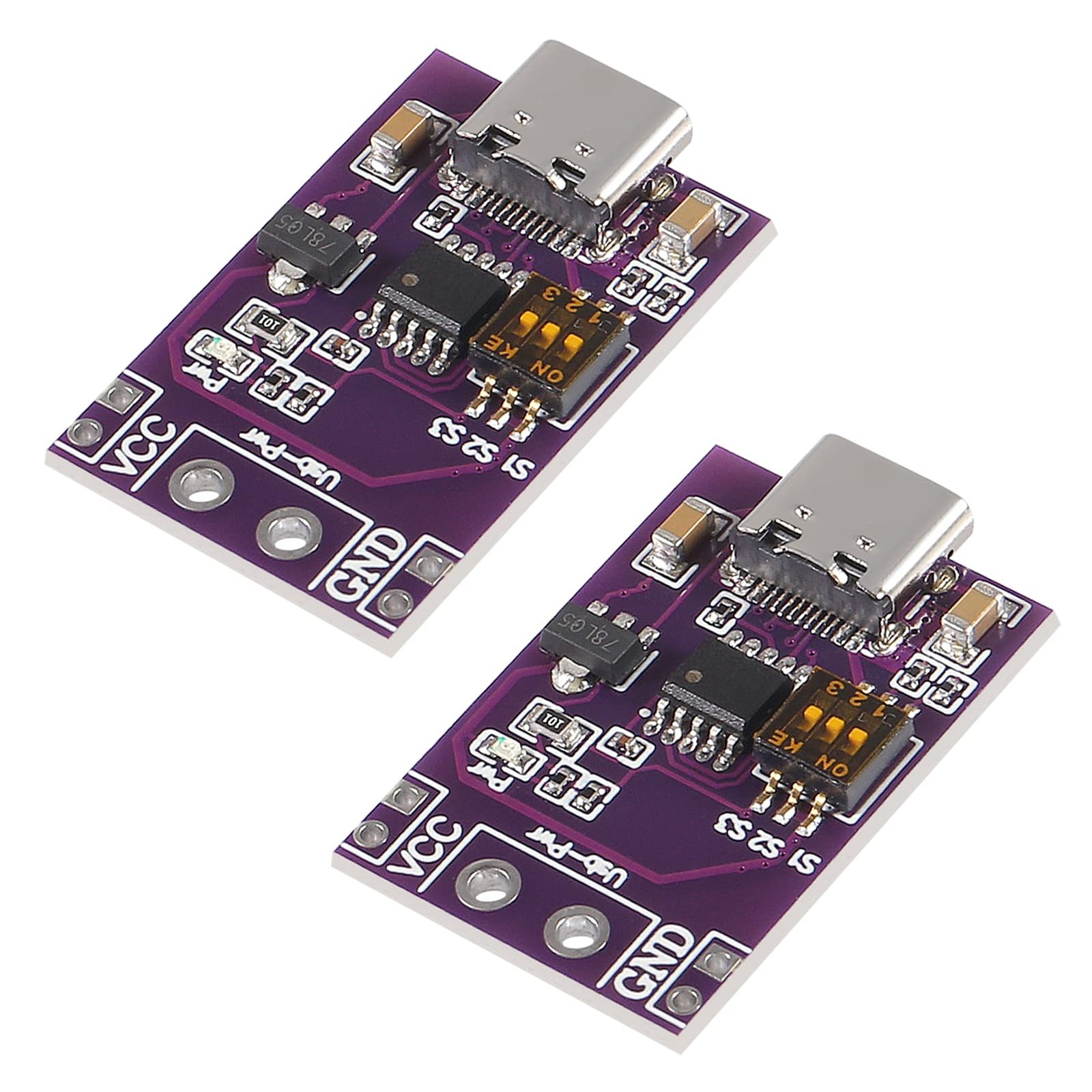Type-C QC AFC PD2.0/3.0 to DC Fast Charge Trigger Detector USB-PD Module 2-Pack