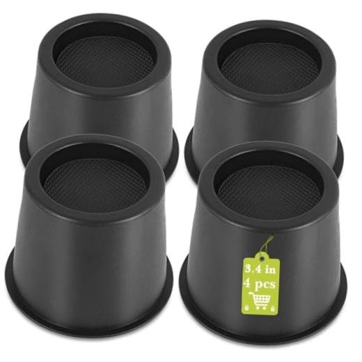 4 Pack Furniture Risers 4 Inch, Bed Risers Heavy Duty for Table Desk Couch