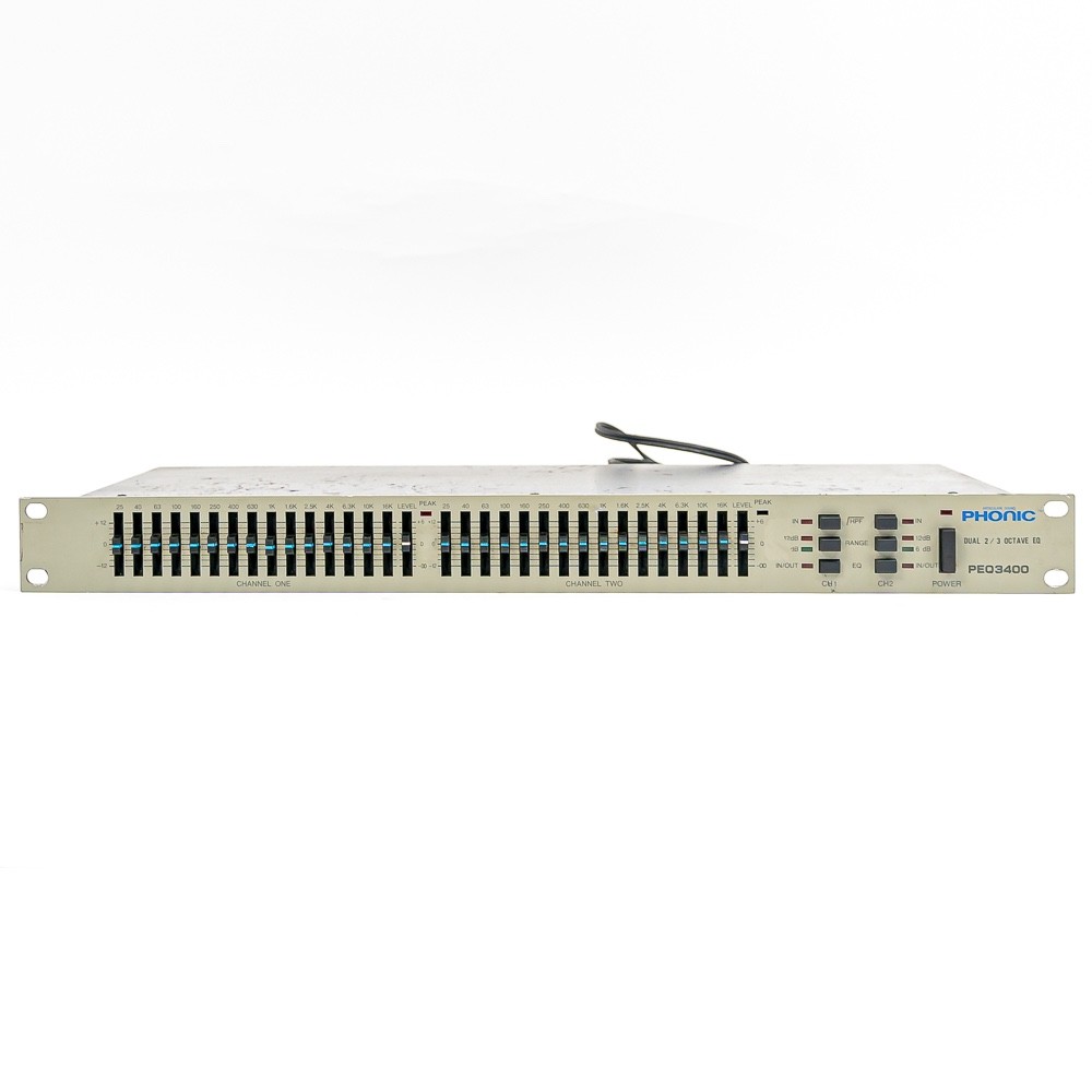 Phonic PEQ 3400 Stereo Graphic Equalizer | 15-Band per Channel