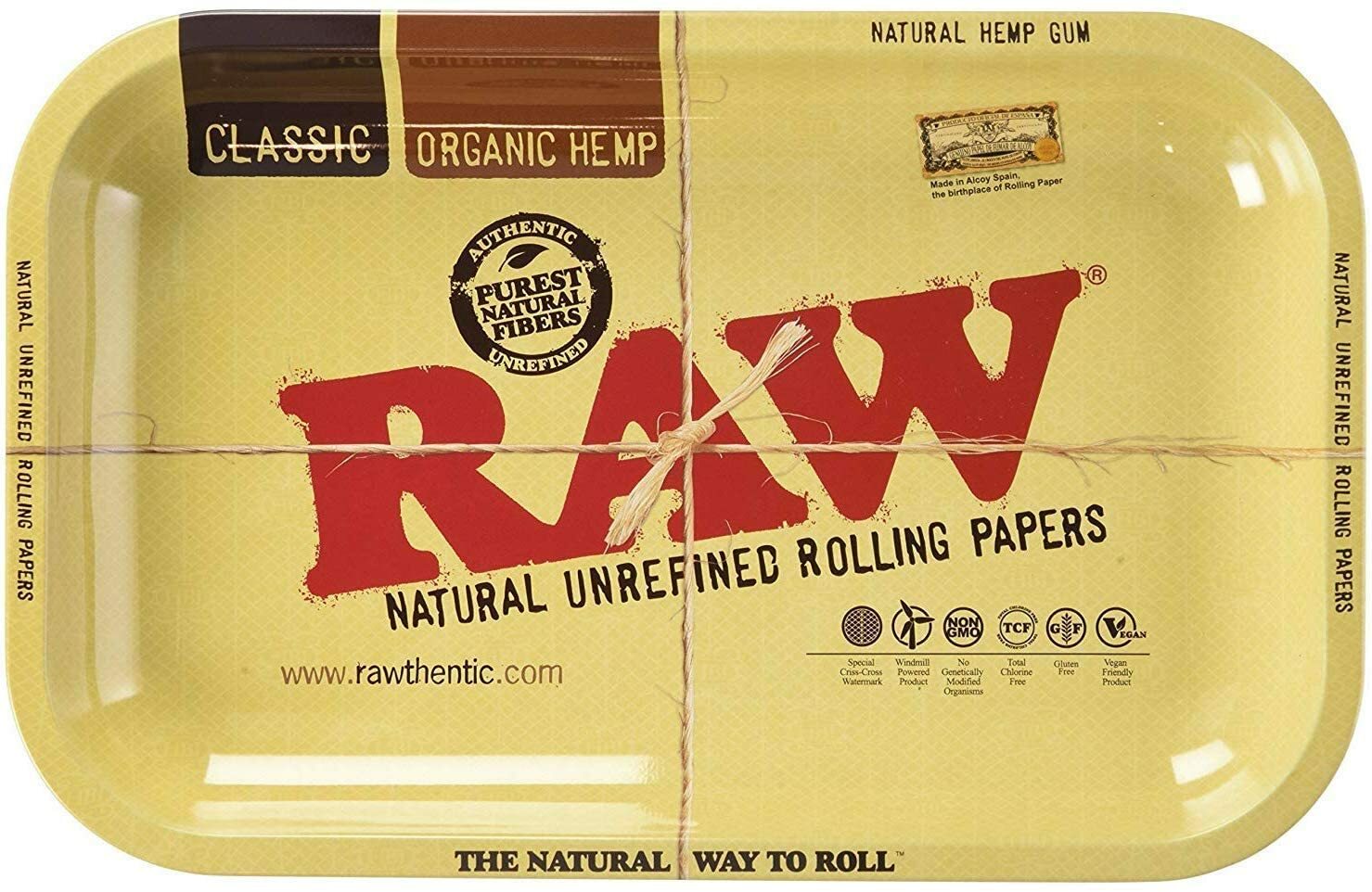 RAW® Classic Rolling Papers Metal Tray Premium Quality Paper Maker SMALL *USA*
