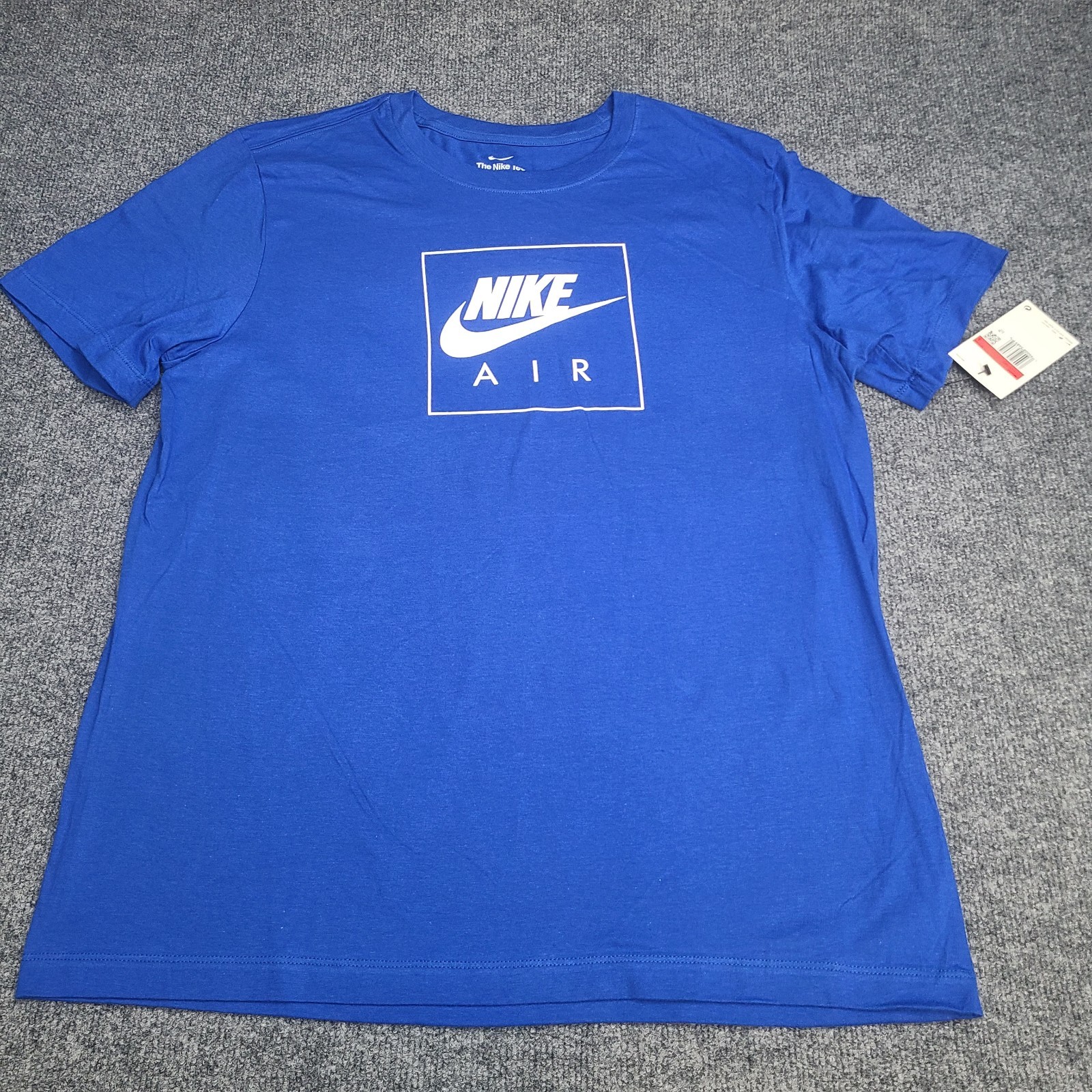 Nike Shirt Mens Large Game Royal Blue White Box Futura Air Logo Sportswear Tee