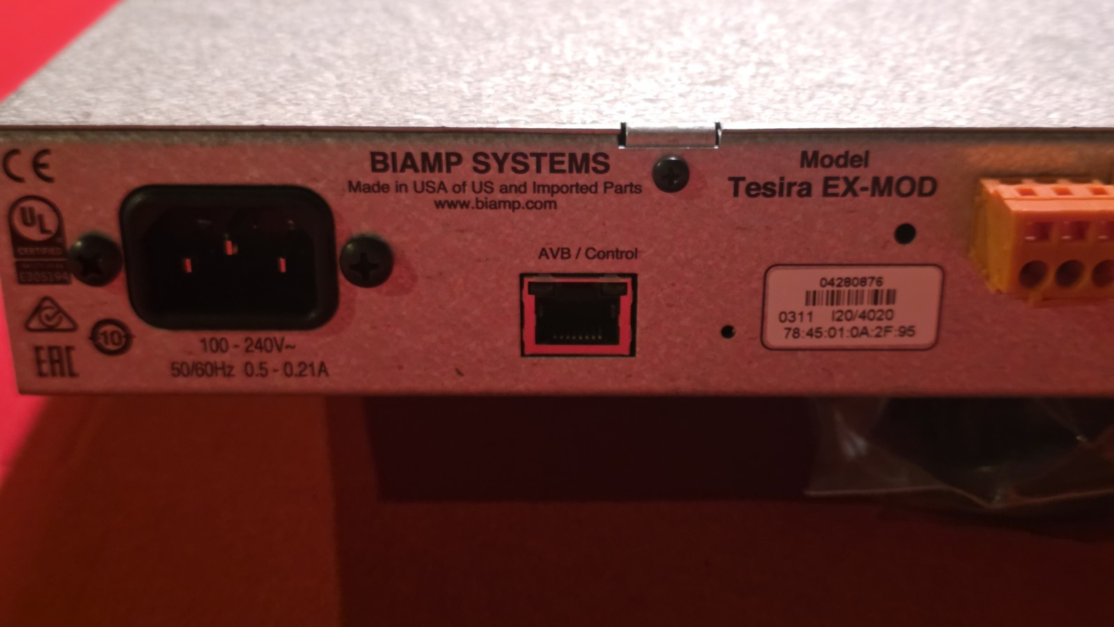 Biamp TESIRA EX-MOD Modular Expander Device