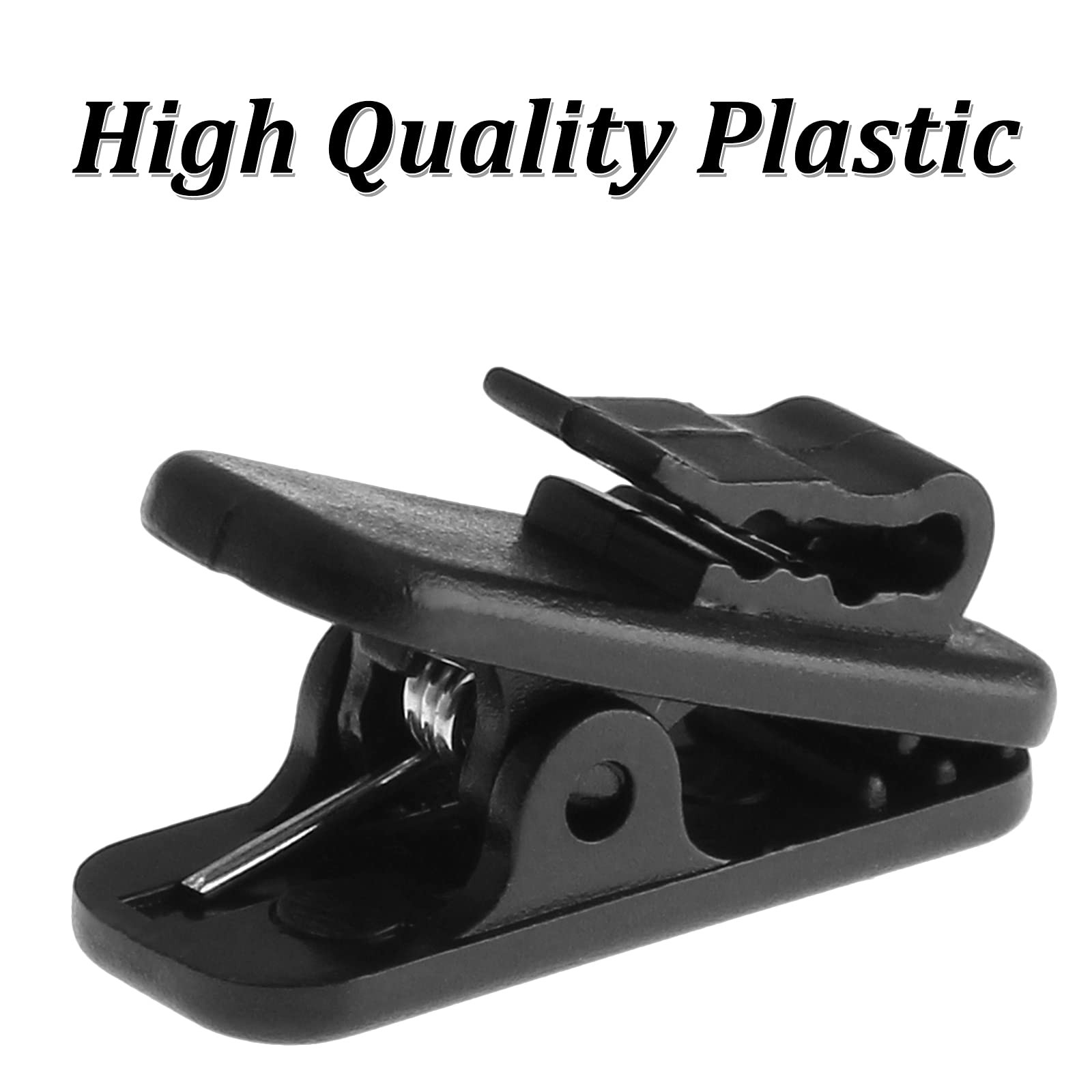 Clips for Earphone Wire, 24 Pack, Black