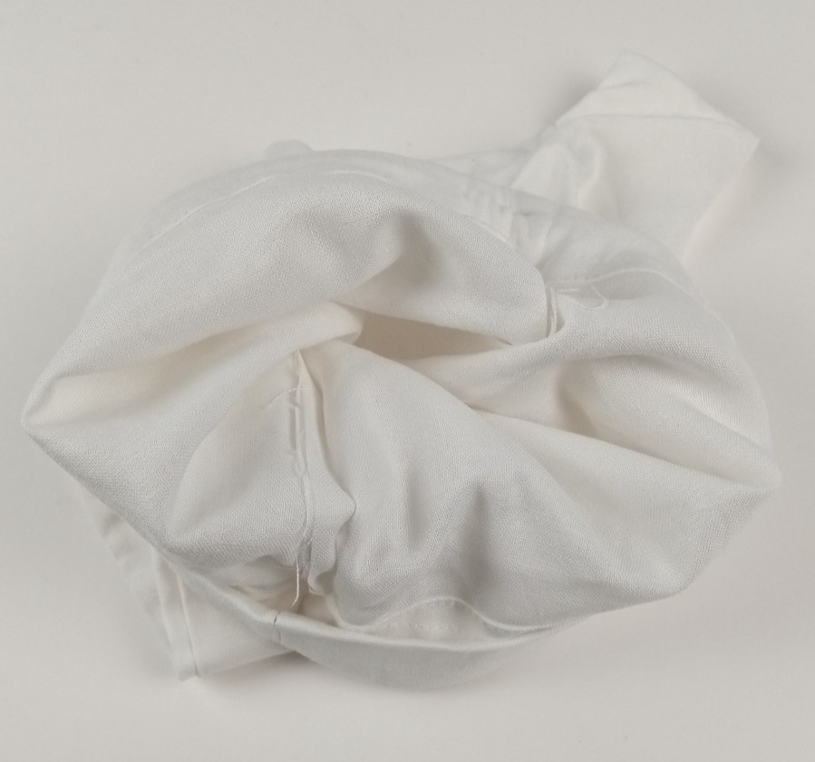 SHONA JOY White Drawstring Cotton Dust Bag / Storage Pouch 15" X 8"