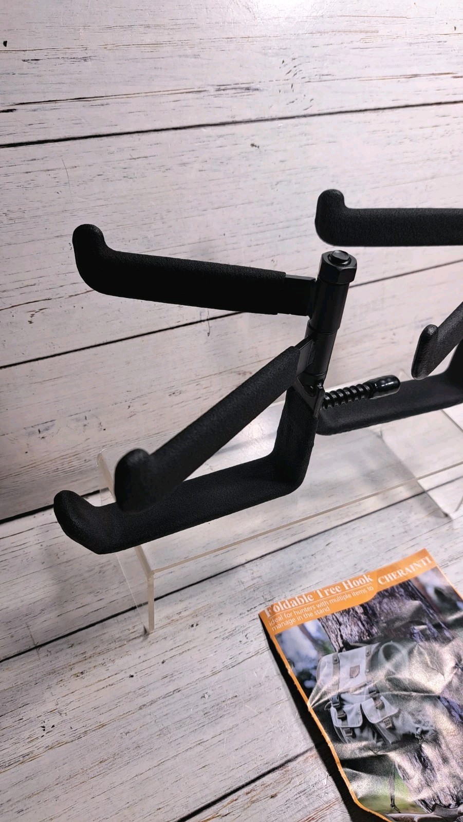Tree Stand Bow Hook with Dual Rotating Arms and J-Hook, Stable and Sturdy Tree