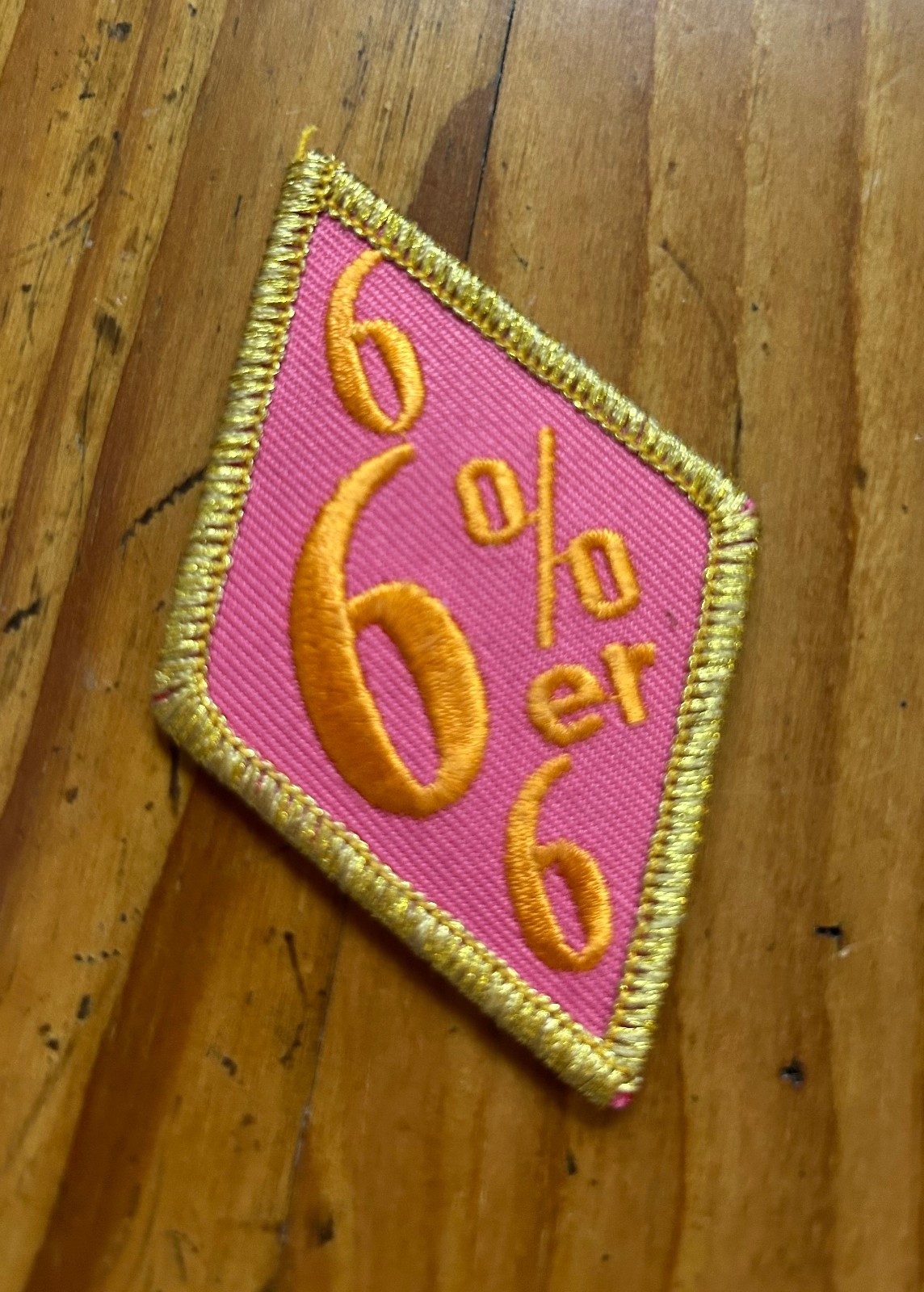 Vintage 666 %er Motorcycle Patch Pink & Gold Psycho Biker from Hell RARE! Outlaw