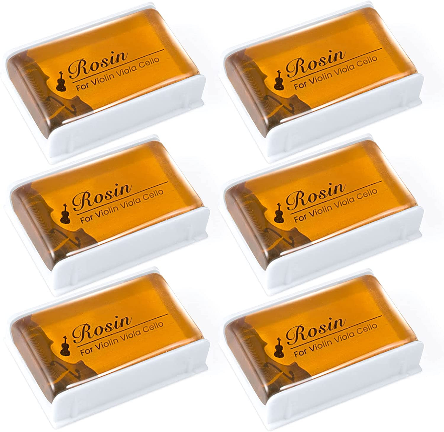 Rosin, Violin Rosin [6 Pack] Cello Viola Rosin for Violin Bow, Light Low Dust Re