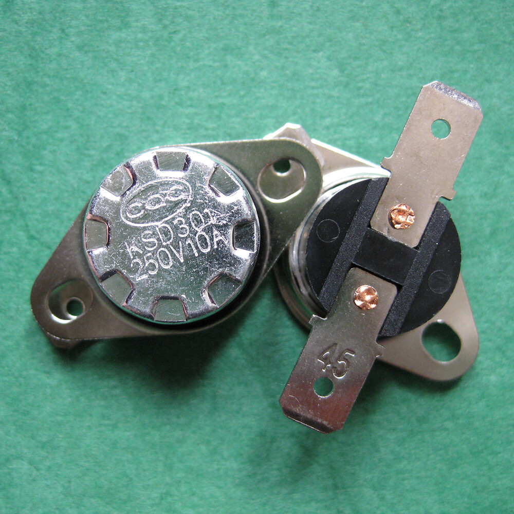 2pcs KSD301 45°C / 113°F Degree Celsius N.C. Temperature Switch Thermostat