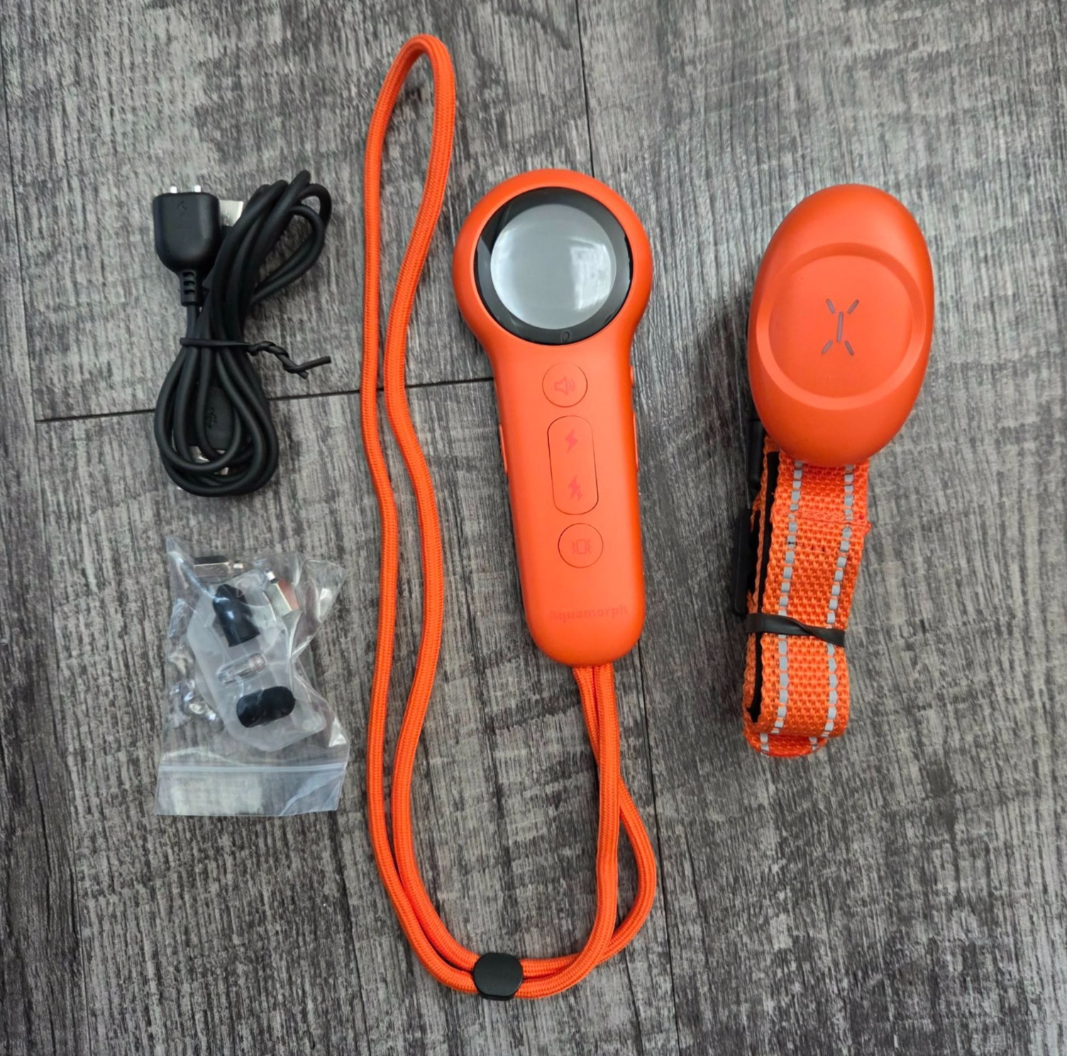New Aqumorph Dog Shock Collar with Soft Neoprene Padded - Orange